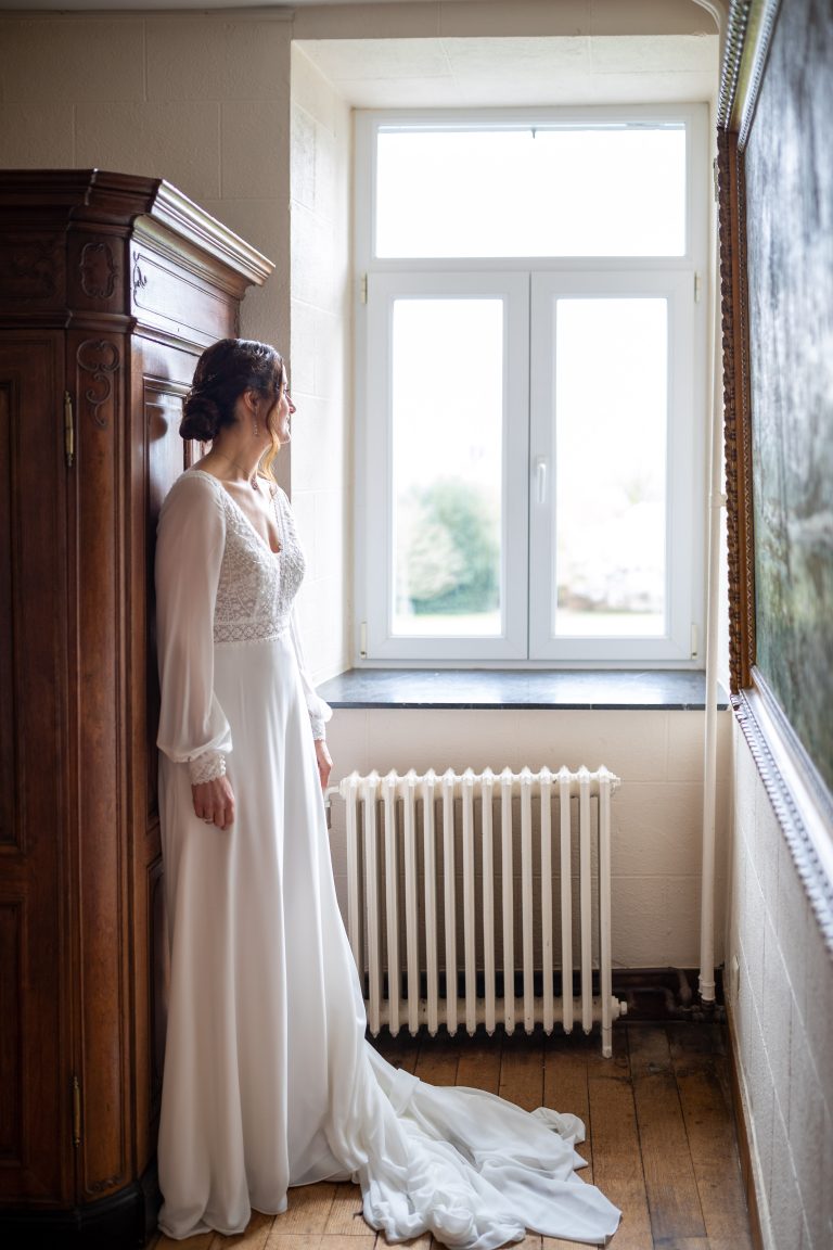 Portrait mariée château de Florzé beakphotographie